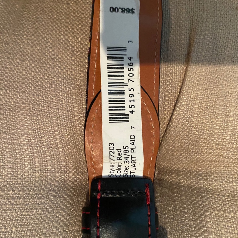 Allen Edmonds Plaid Belt